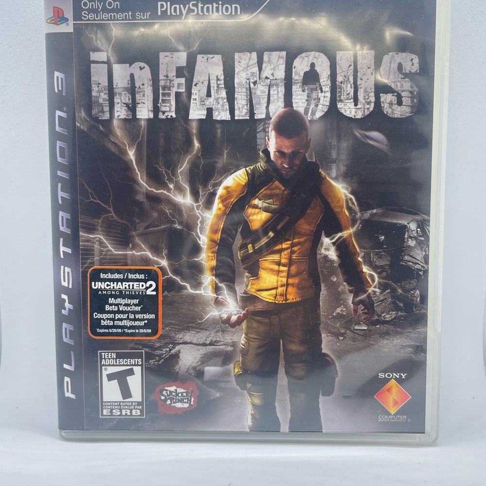 Sony inFAMOUS for PlayStation 3 - Yellow and Black Cover